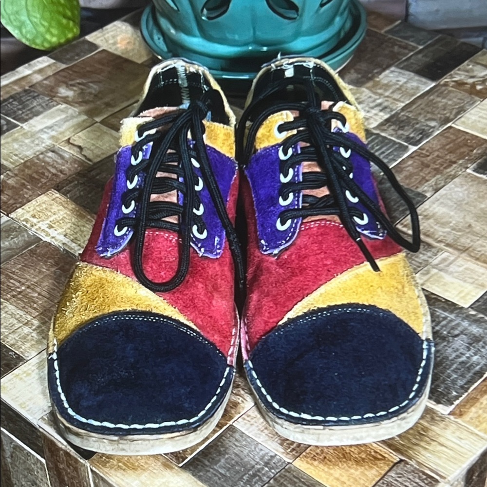 Unbranded Patchwork Suede Lace-Up Multicolor Sz 8… - image 4